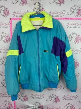 Sunice Teal, Purple & Neon Yellow Ski Jacket